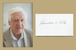 Hamilton O. Smith - American Microbiologist - Signed Card - 2004 - Nobel Prize - Inventors & Scientists