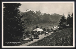 AK Mels, Kurhaus Waldheim, Terrasse Mit Falknis  - Mels