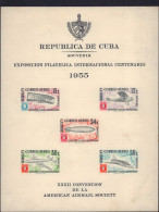CUBA 1955 SC# C126a SOUVENIR SHEET AIRMAIL MINT MLH - Andere & Zonder Classificatie