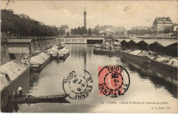 Delcampe - CPA PARIS 12e Canal St-Martin Colonne De Juillet (36112) - Paris (12)