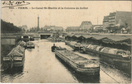Delcampe - CPA PARIS 12e Canal St-Martin Colonne De Juillet (36110) - Paris (12)