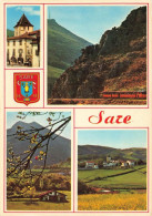 [-5%] FRANCE - Sare - 1599 - Le Petit Train De La Rhune - LEglise - Vue Générale - Lavielle (SOPΕΑ) Biarritz - Carte Po - Sare