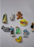 LOT DE 10 FEVES DAFFY DUCK  CARAPUCE  MARIE ANE BERGER POULE SOURIS LE PETIT PRINCE BONHOMME PAIN D'EPICE - Autres & Non Classés