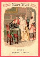 Chromo Chocolat Poulain. Série Le Mariage Chez Tous Les Peuples. En Espagne, La Signature Dans La Sacristie. - Poulain