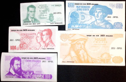 5 Biljets Banque Des Jeux Jaco - [ 8] Fakes & Specimens