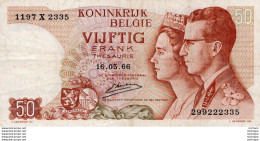 Billet -  BELGIQUE -  Cinquante  Francs  1966 - To Identify