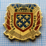 PAT14950 SAPEURS POMPIERS SARTHE Dpt 72 BLASON - Pompiers