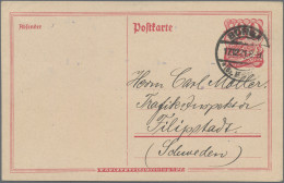 Delcampe - Deutsches Reich - Ganzsachen: 1921, 80 Pf Karmin 'Postreiter' Ganzsachenkarte, P - Altri & Non Classificati