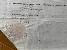 AUTOGRAFI:  FRANCESCO RAGAZZINI (10.1.1799-. 17.8.1873)I E F.LUIGI FANZAGO(PADOVA,1764-1836)-SCIENZIATI :v.NOTA In Rosso - Inventors & Scientists