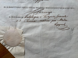 AUTOGRAFI SCIENZIATI  Franz W. Lippich (Spišská  1799 - VIENNA 1845)e F.LUIGI FANZAGO(PADOVA,1764-1836)-:v.NOTA In Rosso - Inventors & Scientists