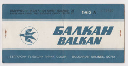 Bulgaria Bulgarian Airlines BALKAN, Airline, Carrier, Passenger Ticket, Used (65984) - Tickets