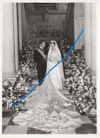 Huwelijk  Prins Albert En Prinses  Paola -Statiefoto In Het Paleis -  13x18cm - ORIGINEEL - Engagement
