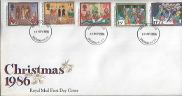 GB 1986  Christmas  Mi.1092-1096  X2  FDC`s - 1981-1990 Decimal Issues