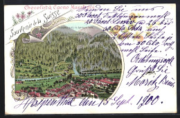Lithographie Faido, Chemin De Fer St. Gotthard Faido  - Faido