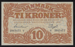 DENMARK 10 KRONER 1943 P-31 GEM UNC - Denmark