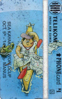 PAPUA NEW GUINEA - L&G - PNG-104 - KAYAKER & MAP - 806B - Papua New Guinea