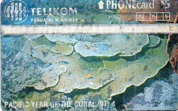 PAPUA NEW GUINEA - L&G - PNG-90 - PLATE CORAL - 706B (BACK SCRATCHED) - Papua New Guinea