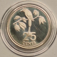 BELIZE - 25 Cents 1978 FM Proof, KM# 49a, Silver (#7147) - Belize