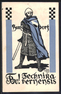 Künstler-AK Burgdorf, Ritter Mit Studentenwappen, Technika Vernensis  - Studen