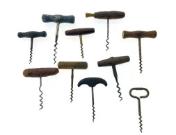 Grand Lot De 10 Ancien Tire-bouchons Différents. - Apribottiglie & Cavatappi