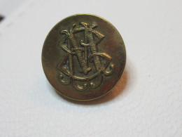 Petit Petit Bouton Ancien De Livrée/Cuivre Doré/Avec Monogramme/M B ?/PERFECTIONNE / France /Fin XIXème   BOUT262 - Buttons