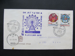BRIEF Praha - Wien  1972 Erstflug Luftpost / Aa7598 - Briefe U. Dokumente