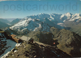 CARTOLINA  BERNINA-PASS GRIGIONI SVIZZERA RESTAURANR PIZ LANGUARD M. 3200 MIT BERNINAGRUPPE VIAGGIATA 1977 - Landquart