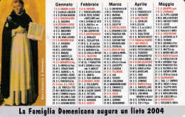 Delcampe - Calendarietto - Opera Vocazione Domenicane - Fontanellato - Parma - Anno 2004 - Kleinformat : 2001-...
