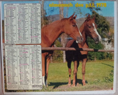 Calendrier Oberthur 1978, Chevaux Et Canetons (265 X 210 Mm) - Big : 1971-80