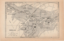 CARTE PLAN 1931 MORLAIX - MANUFACTURE Des TABACS CASERNES RESTES Des REMPARTS - Topographical Maps