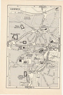 CARTE PLAN 1972 - BRETAGNE - VANNES - PALAIS Des ARTS CITÉ ADMINISTRATIVE MAISON D'ARRET - Topographical Maps