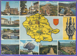 Delcampe - Carte Postale Géographique  Département 81. Le Tarn  Très Beau Plan - Landkarten
