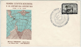 Argentinien / Argentina 1962, Briefumschlag Estafetta Aeronaval Antardia Buenos Aires - Autres & Non Classés