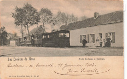 [-5%] BELGIQUE - Casteau - Arrêt Du Train - Environs De Mons - Station - Nels - Obl 1902 - Animé - Carte Postale Ancienn - Soignies
