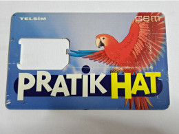 TURKEY/  SIM/ GSM/ TELSIM PRATIKHAT  / PARROT  / ANIMAL/ BIRD/  WITHOUT CHIP!!! CARD    **19091** - Turchia