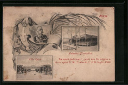 Cartolina Monza, Palestra Ginnastica, Villa Reale  - Monza