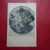 Delcampe - ILLUSTRATEUR MUCHA BRODEE SOIEE L ETE - Mucha, Alphonse