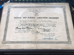 Viet Nam South -All Types Of Military Officer Diplomas Of The Republic Of Vietnam Before 1975, This Diploma Is Very Rare - Historical Figures