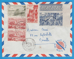 Delcampe - LETTRE PAR AVION DE 1953 - POSTE AERIENNE - DAKAR SUCCURSALE (SENEGAL) POUR MARSEILLE - Storia Postale