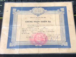 Viet Nam South -All Types Of Military Officer Diplomas Of The Republic Of Vietnam Before 1975, American Colonial Period - Historical Figures