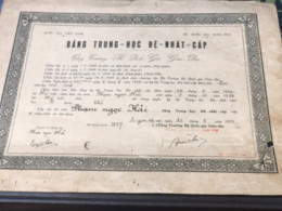 Viet Nam South -All Types Of Military Officer Diplomas Of The Republic Of Vietnam Before 1975, American Colonial Period - Historical Figures