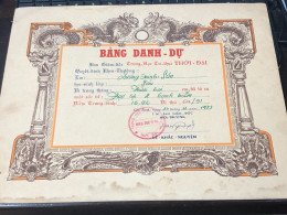 Viet Nam South -All Types Of Military Officer Diplomas Of The Republic Of Vietnam Before 1975, American Colonial Period - Historical Figures