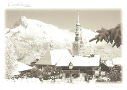 [-5%] FRANCE - Combloux - Le Centre Du Village Sous La Neige Et Les Aiguilles De Warens - Carte Postale Ancienne - Combloux