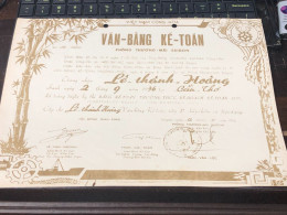 Viet Nam South -All Types Of Military Officer Diplomas Of The Republic Of Vietnam Before 1975, American Colonial Period - Historical Figures