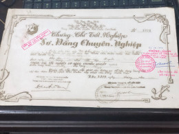 Viet Nam South -All Types Of Military Officer Diplomas Of The Republic Of Vietnam Before 1975, American Colonial Period - Historical Figures