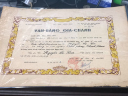 Viet Nam South -All Types Of Military Officer Diplomas Of The Republic Of Vietnam Before 1975, American Colonial Period - Historical Figures