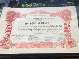 Viet Nam South -All Types Of Military Officer Diplomas Of The Republic Of Vietnam Before 1975, American Colonial Period - Historical Figures