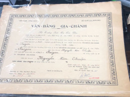 Viet Nam South -All Types Of Military Officer Diplomas Of The Republic Of Vietnam Before 1975, American Colonial Period - Historical Figures