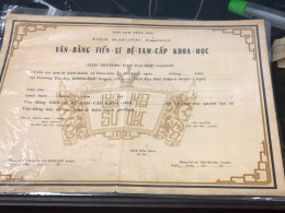 Viet Nam South -All Types Of Military Officer Diplomas Of The Republic Of Vietnam Before 1975, American Colonial Period - Historical Figures