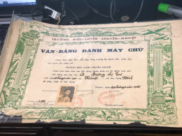 Viet Nam South -All Types Of Military Officer Diplomas Of The Republic Of Vietnam Before 1975, American Colonial Period - Historical Figures